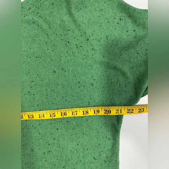 J. Jill  Petite small Marled Flecked Green 3/4 Sleeve Pullover - Picture 6 of 13